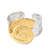 Hammered 304 Stainless Steel Cuff Bangles for Women BJEW-Z177-01GP-05-4