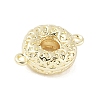 Brass Textured Connector Charms KK-M326-12G-2