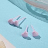 Hypoallergenic Bioceramics Zirconia Ceramic Heart Stud Earrings EJEW-Z023-08D-2