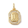 Real 18K Gold Plated Brass Micro Pave Clear Cubic Zirconia Pendants KK-L216-002G-D-1