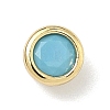 Flat Round Brass Micro Pave Cubic Zirconia Cabochons KK-P345-13G-A08-1