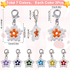 SUNNYCLUE 21Pcs 7 Colors Star Glass Seed Beaded Locking Stitch Markers HJEW-SC0001-53-2