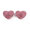 Heart Shaped Polymer Clay Rhinestone Beads CLAY-NH0002-02C-1