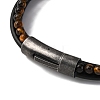 Braided Leather Multi-strand Bracelets BJEW-B096-16B-01-2