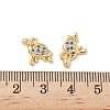 Brass Micro Pave Cubic Zirconia Charms X1-KK-C099-01G-G-3