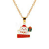 Christmas Alloy Enamel Pendant Necklaces FS-WGA5363-08-1