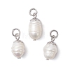 Natural Pearl Pendants PALLOY-JF04618-1