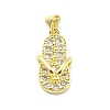 Rack Plating Brass Micro Pave Cubic Zirconia Pendants KK-D359-32G-1