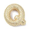 Rack Plating Brass Micro Pave Cubic Zirconia Pendants KK-Q790-01Q-G-1