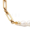 Natural Cultured Freshwater Pearl Beads Link Bracelets BJEW-JB13511-01-4