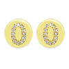 Brass Micro Pave Clear Cubic Zirconia Beads KK-T030-LA843-OX3-1