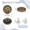 40 Sets Alloy Coin Screw Rivet FIND-PH0060-32AB-2