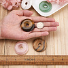Fashewelry 5Pcs 5 Style Natural Rose Quartz & Tiger Eye & Howlite & Picture Jasper & Green Aventurine Pendants G-FW0001-08-6