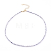 Natural Tanzanite Beaded Necklaces NJEW-JN03315-04-1