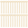 BENECREAT 60pcs Brass Twist Eye Pins KK-BC0013-50-1