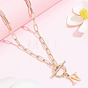 304 Stainless Steel Letter Pendant Necklaces NJEW-LP0001-52N-G-3