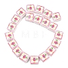 Printed Handmade Porcelain Beads LS-PORC-G016-04A-2