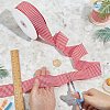 Polyester Tartan Ribbon OCOR-WH0082-574E-01-3