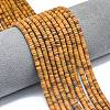 Natural Yellow Ocean Jasper Beads Strands G-P575-B32-4x1mm-1