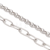 2MM 304 Stainless Steel Mixed Chain Slider Necklace Making AJEW-JB01558-02-3