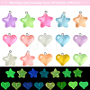 15Pcs 15 Styles Luminous Transparent Resin Pendants RESI-YW0001-79-2