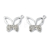 Animal Theme UV Plating Alloy Crystal Rhinestone Pendants ALRI-T012-07D-P-1