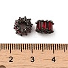Rack Plating Black Brass Micro Pave Cubic Zirconia Beads KK-Q795-02C-B-3
