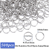 304 1000pcs Stainless Steel Open Jump Rings STAS-SP0001-71A-2
