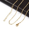 Ion Plating(IP) 304 Stainless Steel Cable Chain Necklace STAS-T040-PJ205-45-1