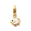 Fish 304 Stainless Steel Enamel Pendant Decorations STAS-R159-48G-04-1