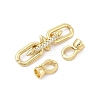 Brass Micro Pave Cubic Zirconia Fold Over Clasps KK-U059-07G-2