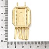 Brass Micro Pave Cubic Zirconia Big Pendants KK-Z125-27G-3