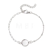 304 Stainless Steel Paperclip Chain Satellite Chain Bracelet Making BJEW-JB13071-02-2