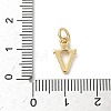 Brass Pave Clear Cubic Zirconia Charms KK-A273-01G-V-3