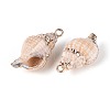 Electroplated Natural Shell Pendants BSHE-T015-09-2