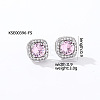 Elegant Zircon Square Stud Earrings for Women TY1635-7-1