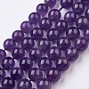 Natural Amethyst Bead Strands G-J376-20-8mm-1