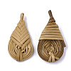 Handmade Reed Cane/Rattan Woven Pendants WOVE-Q077-04-2