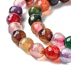 Natural Agate Round Beads Strand G-L084-6mm-08-5