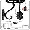 6Pcs Aluminum Wall Mounted Hook Hangers ODIS-JOY0001-02B-2