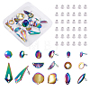 32Pcs 8 Style Rainbow Color 304 Stainless Steel Stud Earring Findings FIND-CW0001-20-2