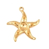 304 Stainless Steel Pendant Rhinestone Settings STAS-K322-03G-1