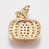 Brass Micro Pave Cubic Zirconia Charms ZIRC-E147-38G-2