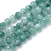 Natural Flower Jade Bead Strands G-R345-8mm-47-1