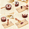 Brass Wax Seal Stamps with Rosewood Handle AJEW-WH0412-0251-3