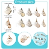Electroplated Spiral Shell Pendants BSHE-YW0001-07P-5