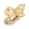 Brass Micro Pave Clear Cubic Zirconia Brooches AJEW-H158-02G-2