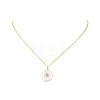 Natural Baroque Keshi Pearl Pendant Brass Cable Chain Necklaces NJEW-JN06530-3