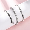 3MM 304 Stainless Steel Rhinestone Cup Chain Necklaces for Women NJEW-G175-01P-02-1