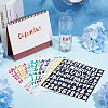 12 Sheets 12 Colors PVC Self-adhesive Label Stickers DIY-CP0008-51-4